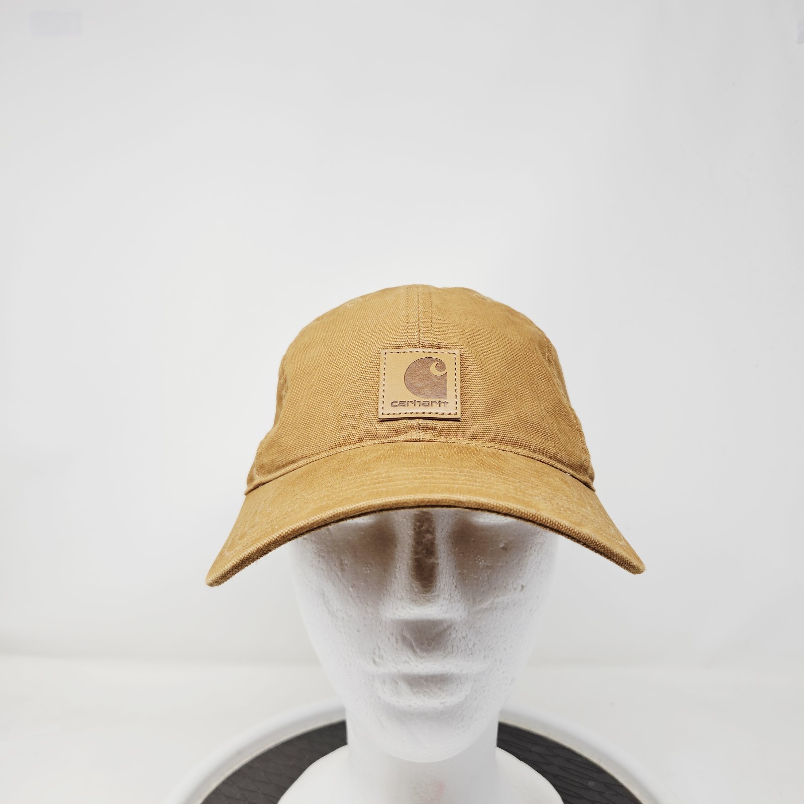 Men's Carhartt Beige Strapback Hat Y2K Workwear Outdoor Cap Fast Shipping