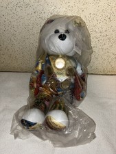 Gallery Treasures 5 Gold Coin Bear State Quarters Plush 2006 NV NB CO ND SD NEW