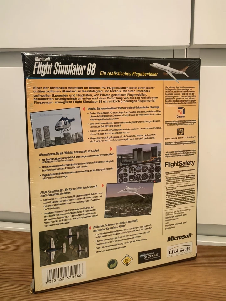 Microsoft Flight Simulator 98 PC NEU Ovp sealed DEUTSCH Big Box Karton Eurobox - Bild 4 von 4