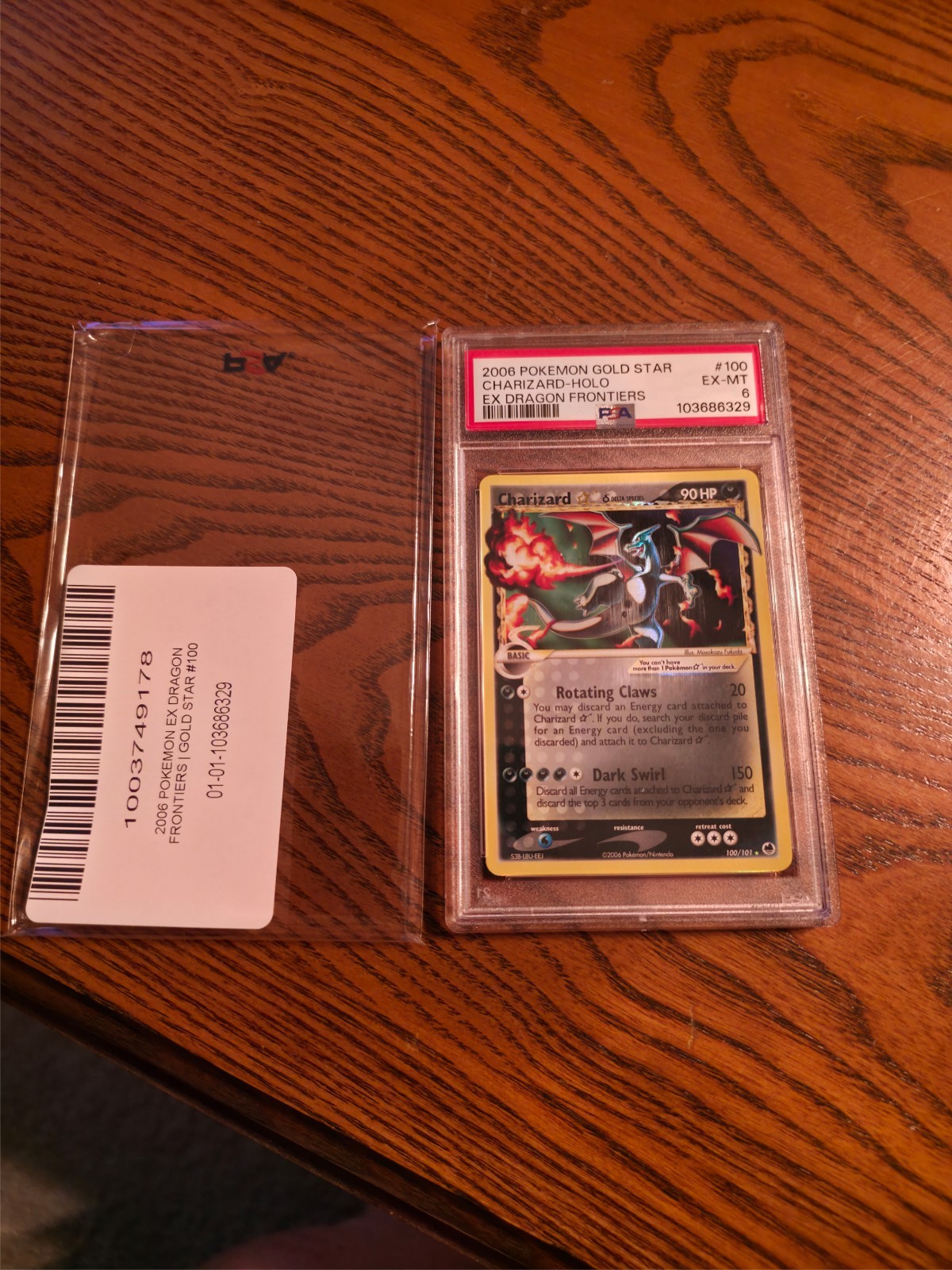Charizard Star (Delta Species) 100/101 Dragon Frontiers Holo PSA 6