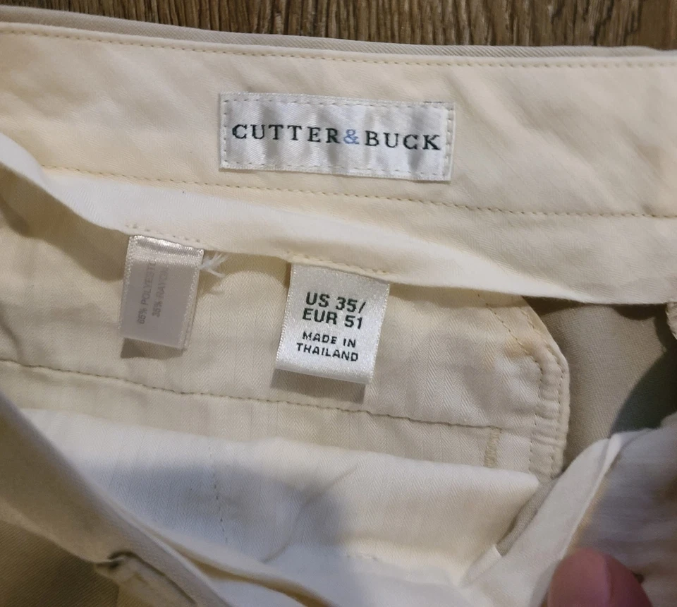 Шорты для гольфа мужские Cutter And Buck 35 бежевые с высокой талией плиссированные курортная одежда поло - Изображение 4 из 4