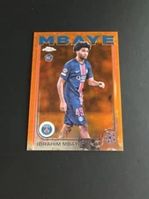 2025 Topps Chrome Ibrahim Mbaye Rookie RC Mega Orange Starball 10/25 PSG France