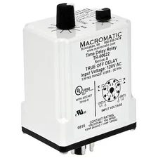 Macromatic Tr-60622 Single Function Time Delay Relay, Octal, Off Delay, 1