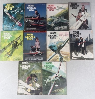 VTG  Model Airplane News Magazine Lot 10 Issues 1967 RC Aircraft Aviation