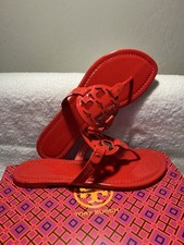 $229 NIB Tory Burch Sz 9 Miller Red Patent Leather Shoes Sandals