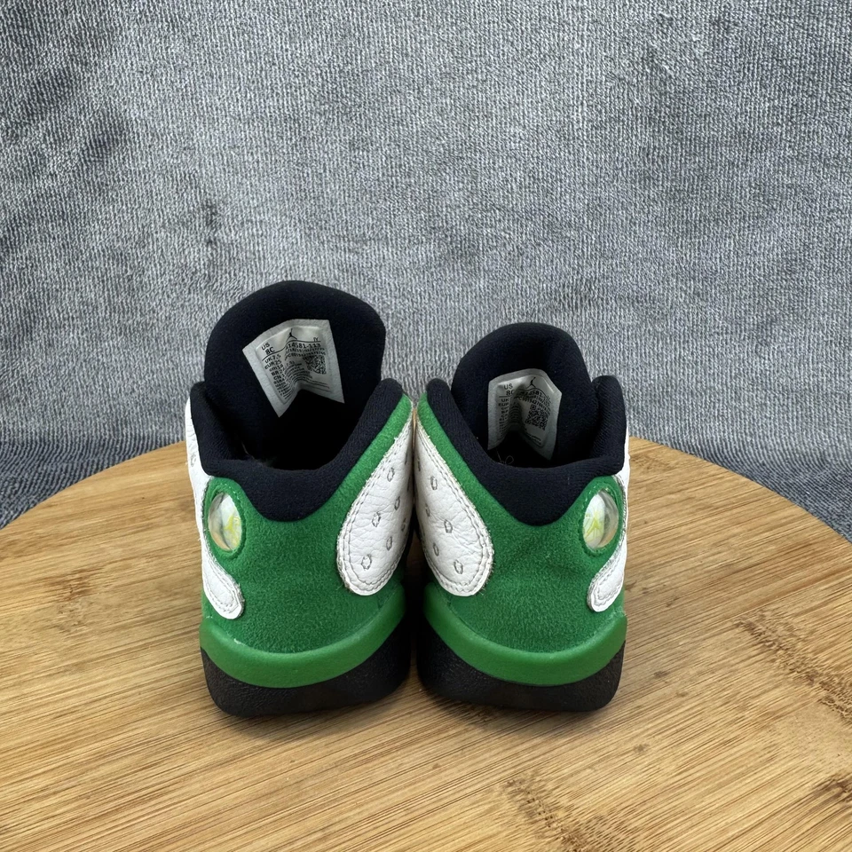 Nike Jordan 13 Retro Verde Suerte Zapatos Niño Pequeño Talla 8C Blanco Verde 414581-113 Foto 4 de 4