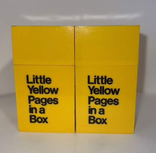 Little Yellow Pages In A Box RARE Vintage YELLOW PAGES Advertising Lot Of 2 - Picture 1 of 3