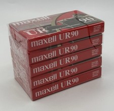Maxell Audio Cassette Normal Bias UR-90 90 Minute 5 Pack NEW NIP