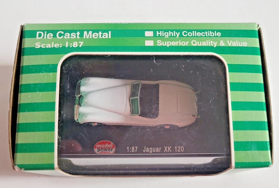 Model Power Minis Item # 19466  Jaguar XK 120 1948 White 1:87 - Image 4 of 4