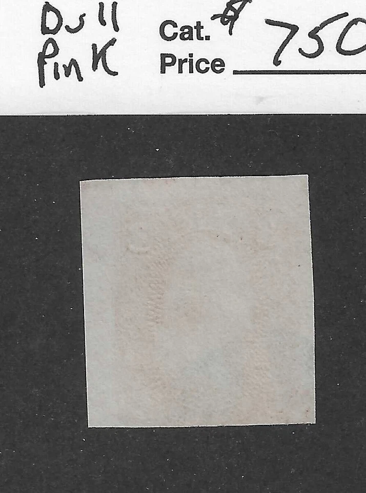 US 65-E15, Essay,dull pink, imperf,1860,scv. $750 - Image 3 of 3