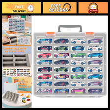 Organizador de almacenamiento de coche de juguete de 32 ranuras - Vitrina montable en la pared para coleccionistas,