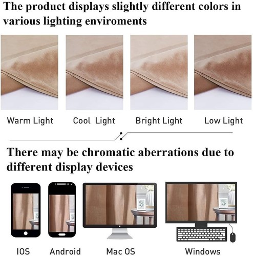 Velvet Curtains - Blocking, Thermal Insulated, Elegant Decor - 52x108, 2 Panels - Picture 8 of 10