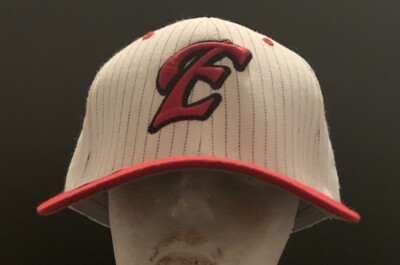 Richardson Flexfit Pinstripe E Fitted Cap Hat Sz. SM/MD New Red/White Pinstripe 