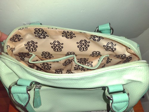 Jessica Simpson Satchel Purse - Medium Hand Bag #JS 6871. Sea Green, Mint. NEW. - Picture 10 of 17