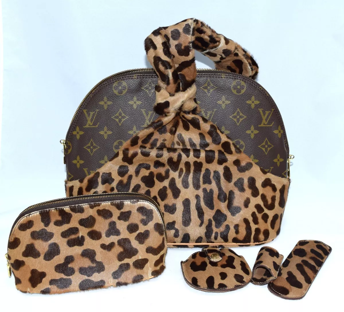 Louis Vuitton Alma Handbag Azzedine Alaia Monogram Leopard Bag