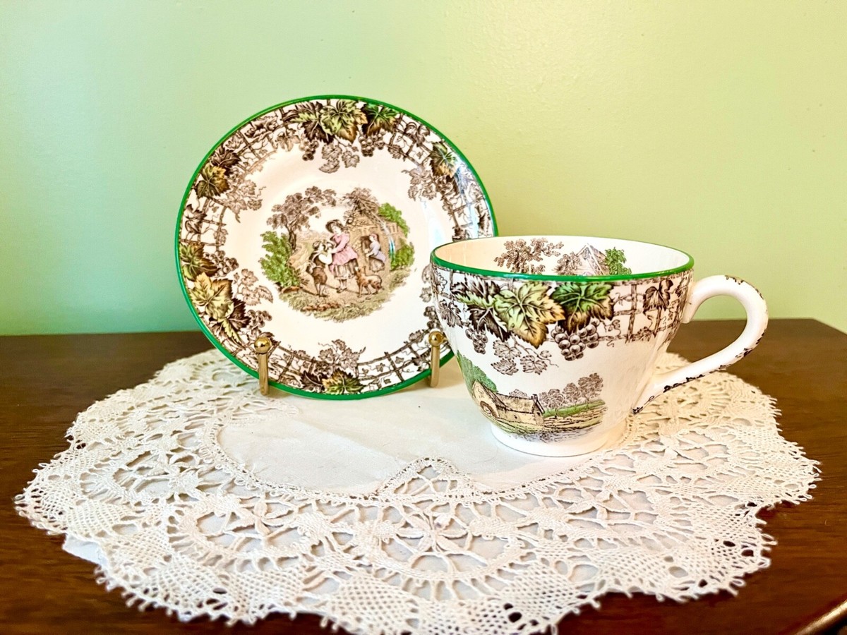 Charming, Wonderful Antique Copeland Spode's Byron Tea Cup and Saucer