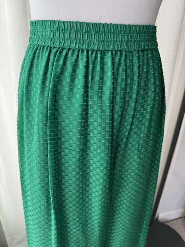 Roseanna Christmas Green Wide Leg Viscose Silk Pants Size 36 - Picture 4 of 11