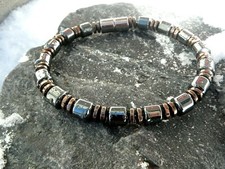 100 Magnetic Hematite Bracelet Anklet Necklace 1 Row Healing 8mm Wide