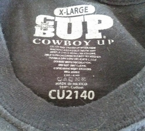 Cowboy Up T-Shirt Size XL Double Stitch Short Sleeve - Picture 4 of 7