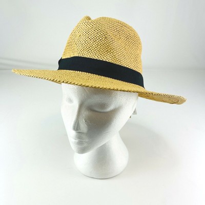 Halogen Natural Straw Wide Brim Woven 