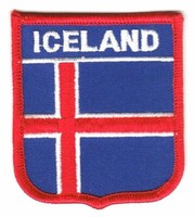 Wappen AufnäHer Island Patch Flagge Fahne
