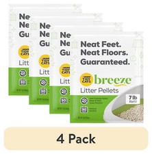  4 Pack  Tidy Cats Breeze Non Clumping Cat Litter Pellets, Low Dust, Odor Contr