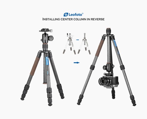 Leofoto Tripod LX-224CT + XB-32Q Reversible Travel Tripod with Ball Head - Picture 2 of 12