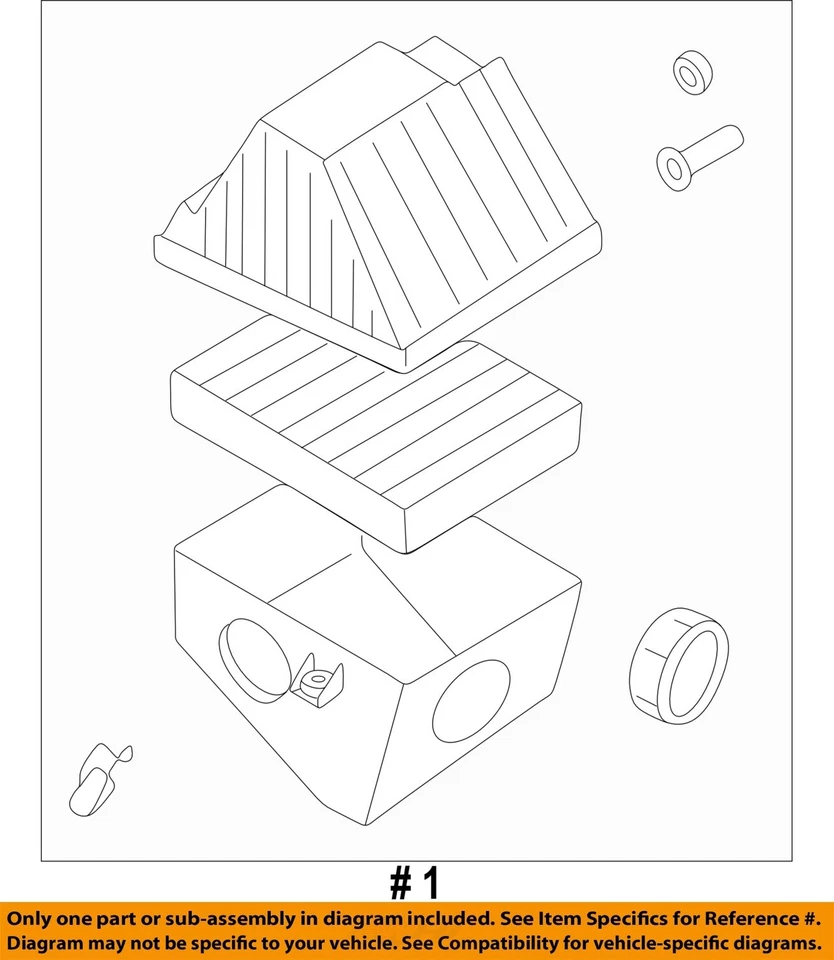 Conjunto de filtro de aire usado se adapta a: Nissan Frontier 2004 6 cilindros grado A Foto 4 de 4
