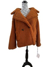 Image of UGG WOMEN GERTRUDE SHORT TEDDY HARDWOOD JACKET COAT Size XS