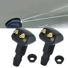 2Pcs Dual Holes Windshield Washer Nozzle Wiper Water Spray Jet Adjustable