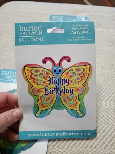 3 Happy Birthday Mylar Balloons- Butterflies, Party Decorations, Lot M - Picture 4 of 7