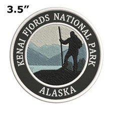 Kenai Fjords National Park Embroidered Iron-On / Sew-On Patch Vacation Souvenir