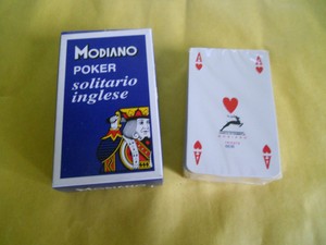 Modiano Le Carte Da Gioco Poker Solitario Inglese Plastificate Mazzo Sigillato Ebay