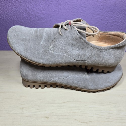 DENKE! Österreichische hellbraune Wildleder Oxford-Schuhe mit braunen Schnürsenkeln EUR 39 Damengröße 8