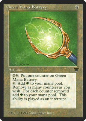 Green Mana Battery X (1) Legends -Excellent/Near Mint- MTG- 4RCards