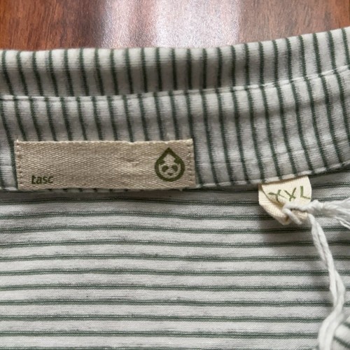 Tasc Poloshirt Herren Größe 2XL Kurzarm Performance Stretch Grün Gestreift Neu mit Etikett - Bild 4 von 7