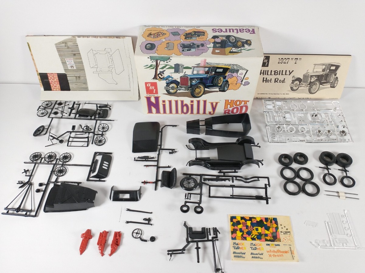 Vintage '27 Model T Hillbilly Hot Rod AMT 1:25 Model Kit T249 Parts Lot