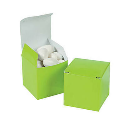 12er Pack - Mini Limettengrün Geschenkboxen - kleine Party Geschenkboxen 