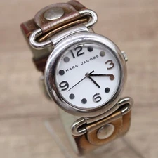 Marc Jacobs Watch Womens Silver Tone Stainless Steel Classic White Round Dial