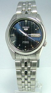 Seiko 5 Dark Blue 21 Jewels Automatic Men's Watch SNK357K1 751744816555 |  eBay