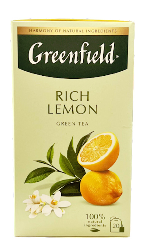 Rich Lemon 20 Tea Bags*1.7gr Made In Russia No Gmo Rf