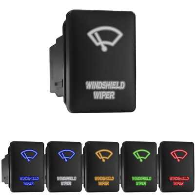 WINDSHIELD WIPER Symbol - LED Push Button - Direct Replacement (Fit: TOYOTA)