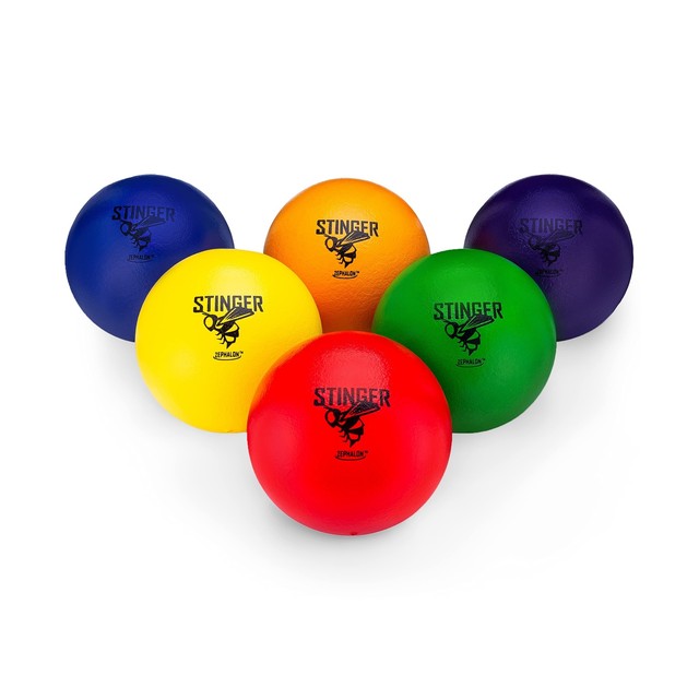 Dodgeballs Foam Soft Skin Low Bounce 6" Set of 6 Dodge Balls for Kids
