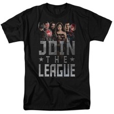DC Justice League Join The League Black T-Shirt NEW UNWORN