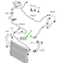 Tubo de manguera sistema de refrigeración Ford Fiesta MK5 5S6Y-8C012-BB 1337655
