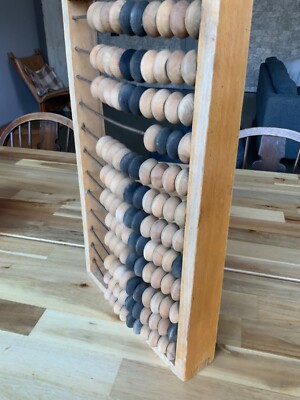 Vintage large wooden abacus Made in