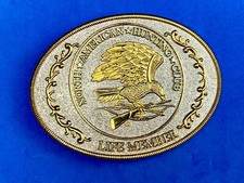 Western belt buckle 4" X 2-3/4 " North American Hunting Club Life Member