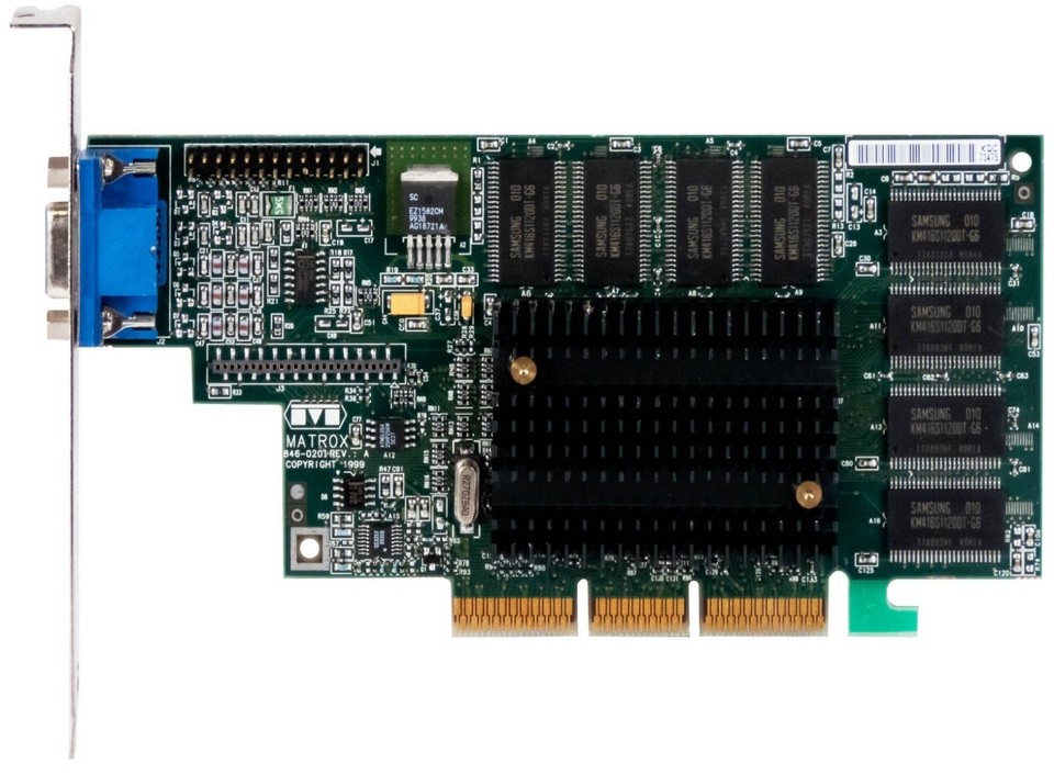 MATROX Millenium G400 32MB G4 + MA32G AGP Carte 891-03 Rev A,Gros
