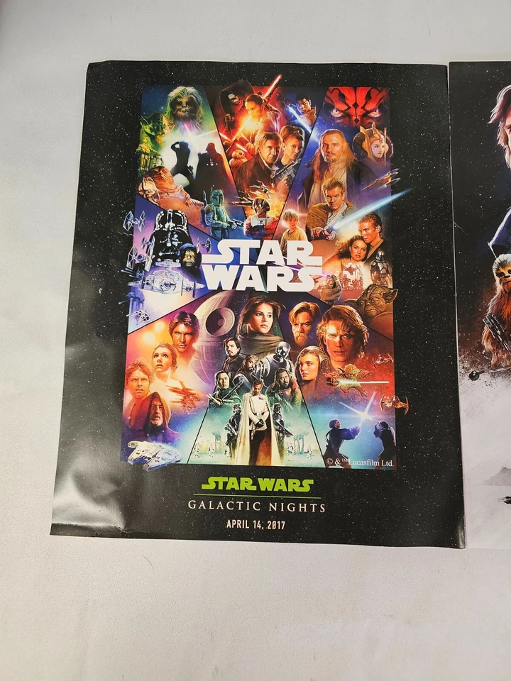 Disney Star Wars Galactic Nights 2017 Celebration 2 Exclusive Posters Limited - Image 2 of 4