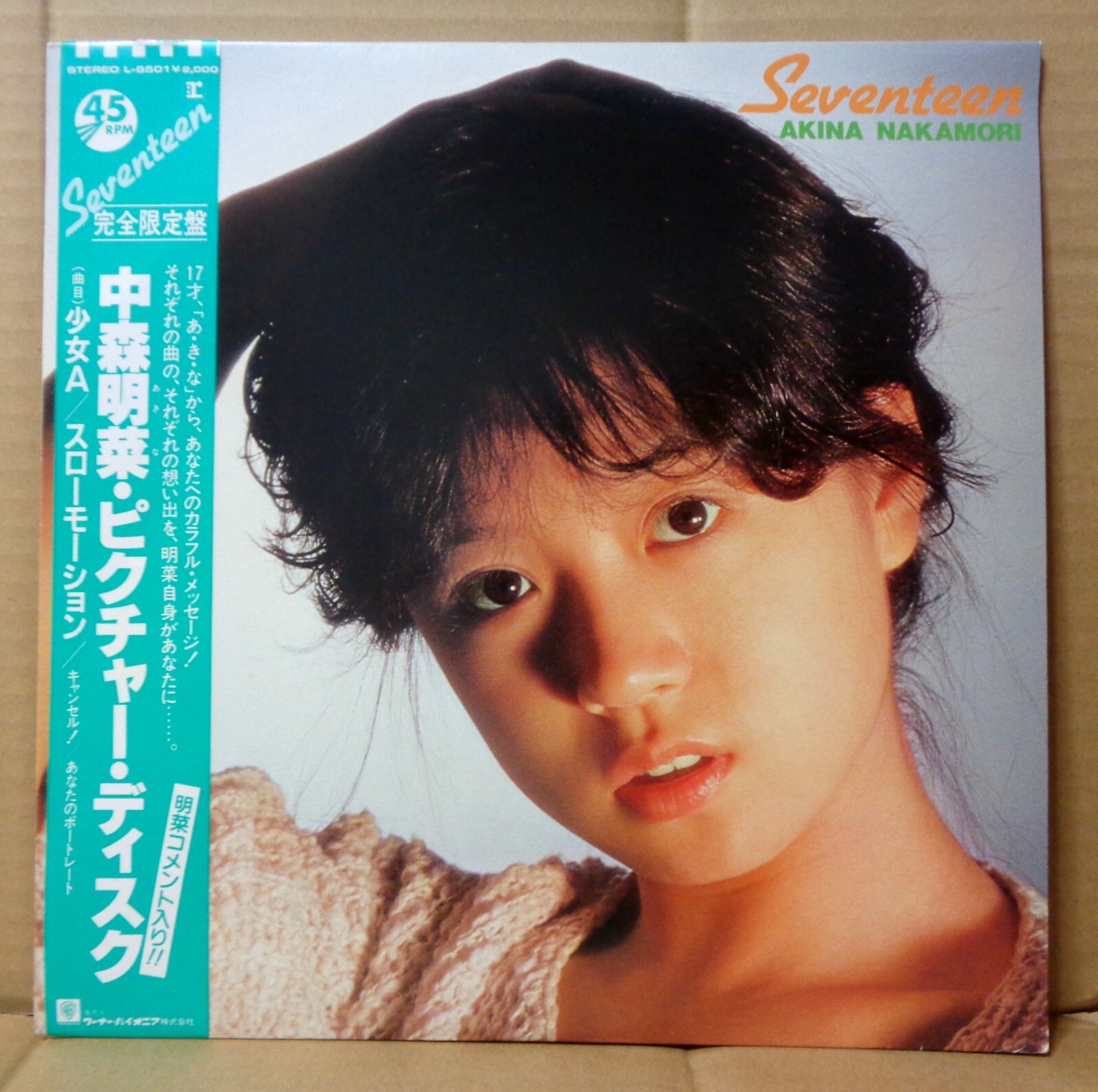 Akina Nakamori Seventeen 1982 Reprise Picture Disk Japan12" Obi City Pop Vinyl